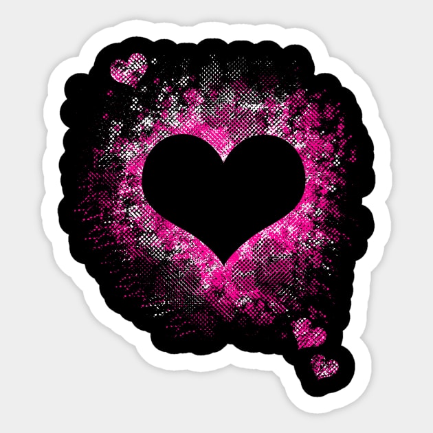 Valentine's Day Dot Splatter Hearts Sticker by MoMo
